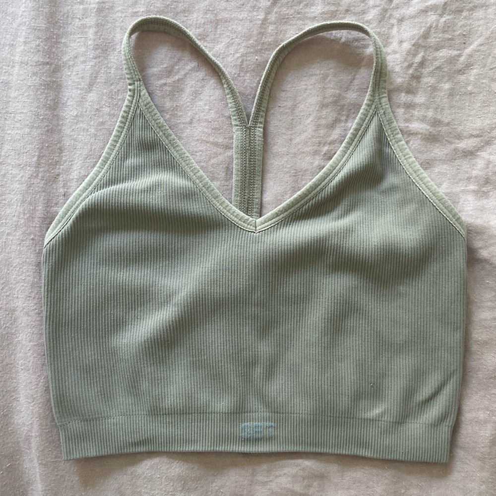 Set active ribbed V bra